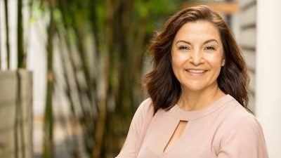 woman with dental implants in booragoon 