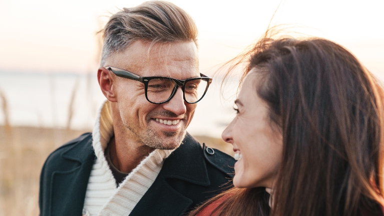 man and woman looking at each other | Dentist in booragoon